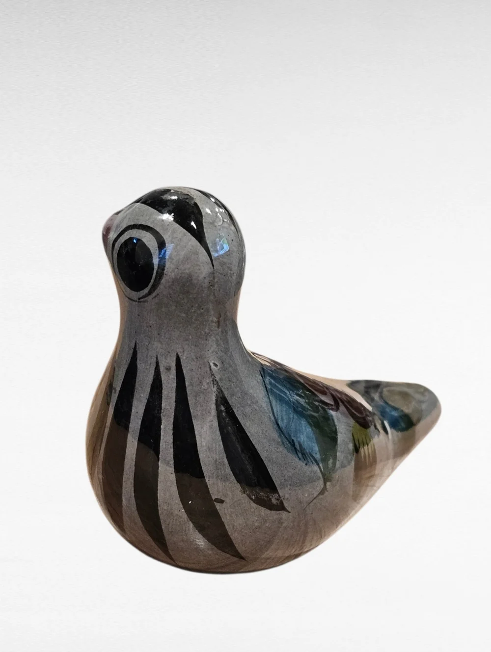 Vintage Tonala Mexican Folk Art Ceramic Bird